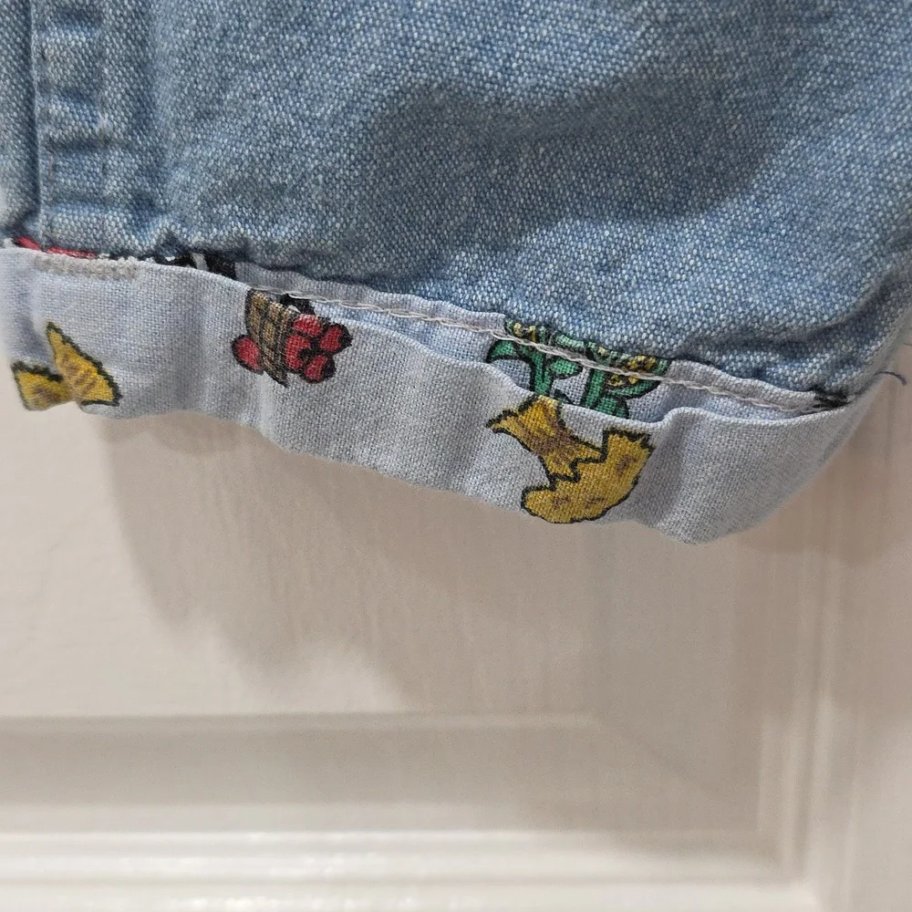 VTG OshKosh B'Gosh Made in USA Overalls 2T Vestbak Denim Tractor Cuff Truck Rare